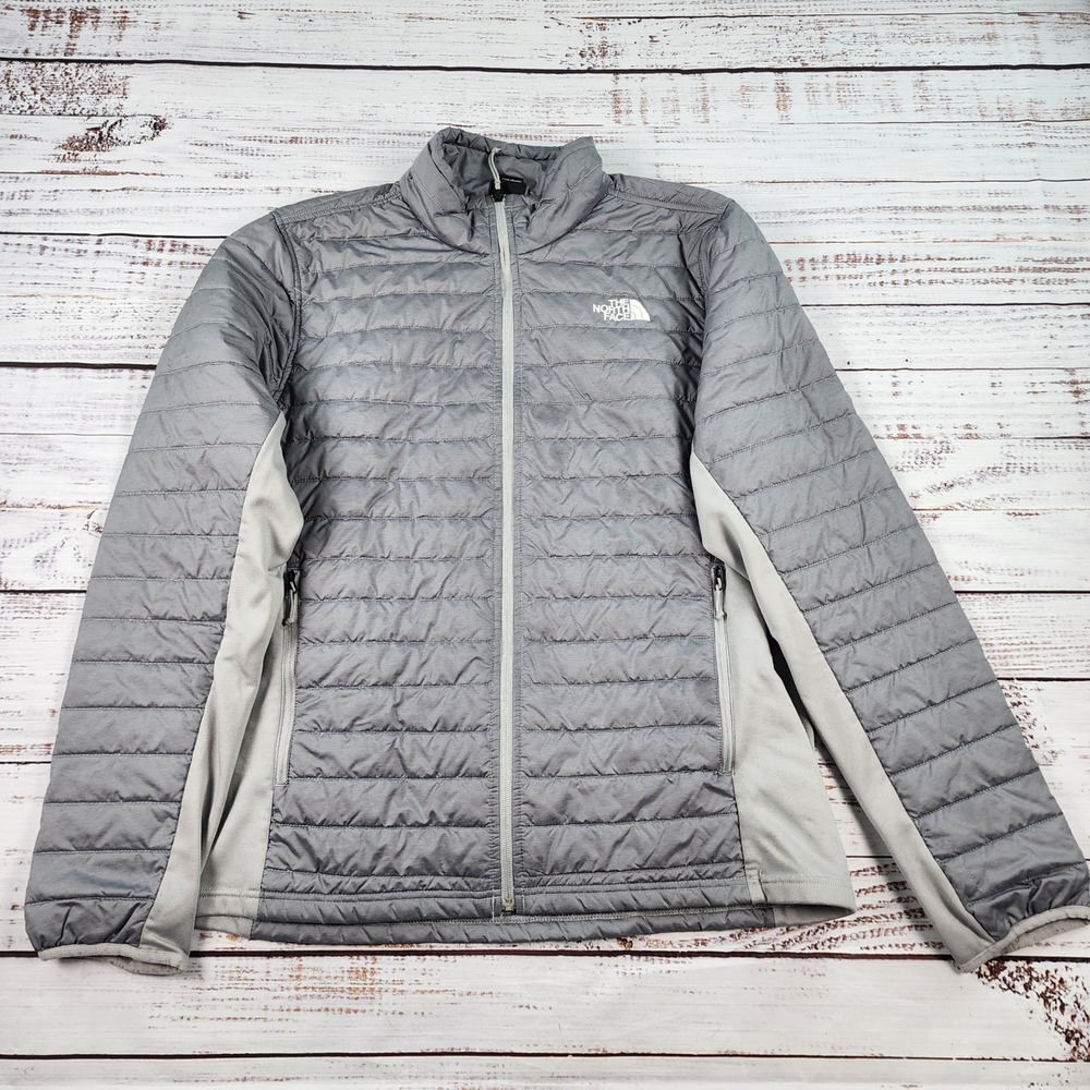 The North Face Canyonlands Hybrid Insulated Jacket Mens L Gray Full Zip Puffer